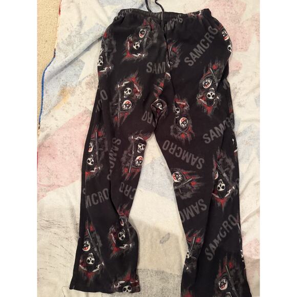 Sons of Anarchy Lounge Pants Mens 3XB Black Graphic SAMCRO Pajama Sleepwear - Picture 3 of 3